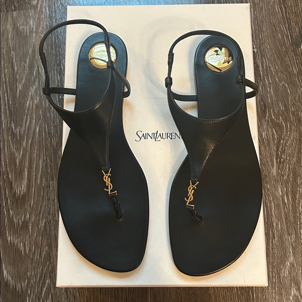 Saint Laurent Cassandra black flats - 100% authentic